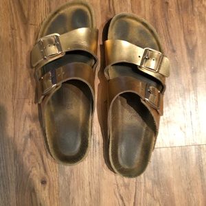 Bronze Birkenstocks